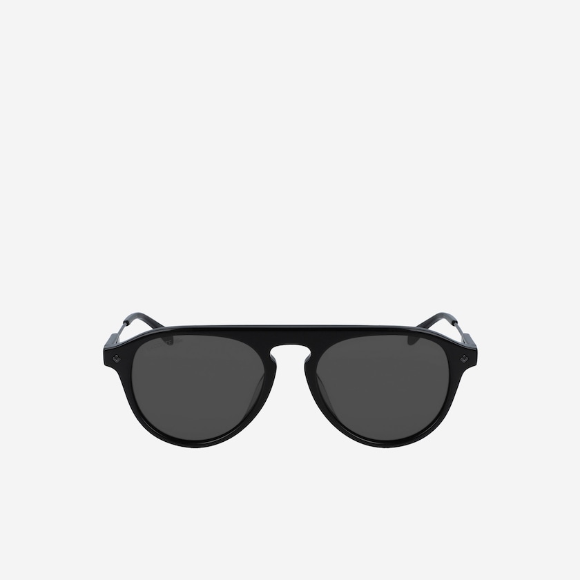 Men's Lacoste Black Sunglasses Oval Acetate One Top Bridge OD9-47224A2