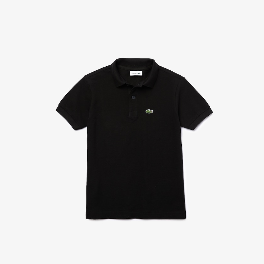 Kids' Lacoste Black Polo Shirts Petit Piqué BW1-85838W7