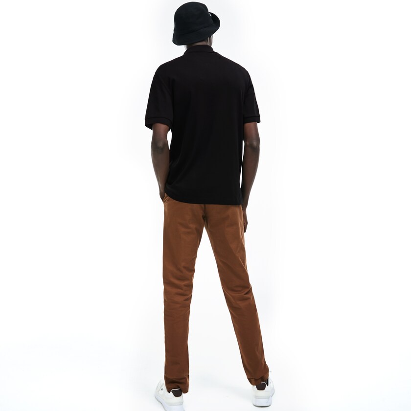 Men's Lacoste Black Polo Shirts Regular Fit Soft Cotton LL3-91959P9