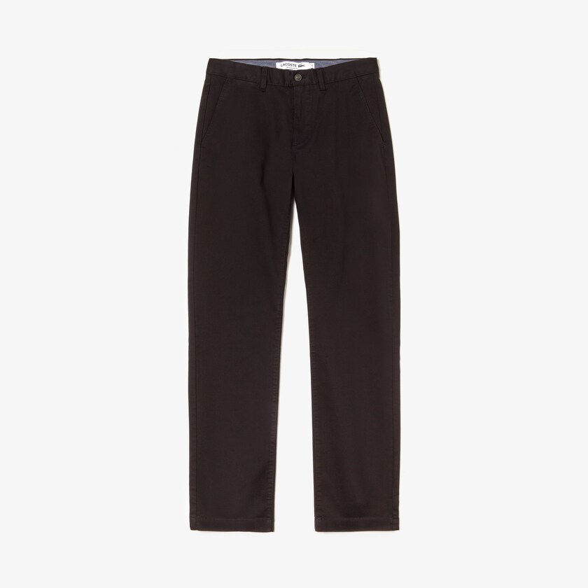 Men's Lacoste Black Chinos Regular Fit Stretch Cotton ZS3-82338W7