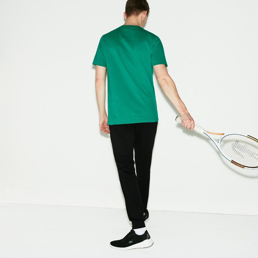 Men's Lacoste Black Sweatpants SPORT Fleece Tennis ZT5-95749E1