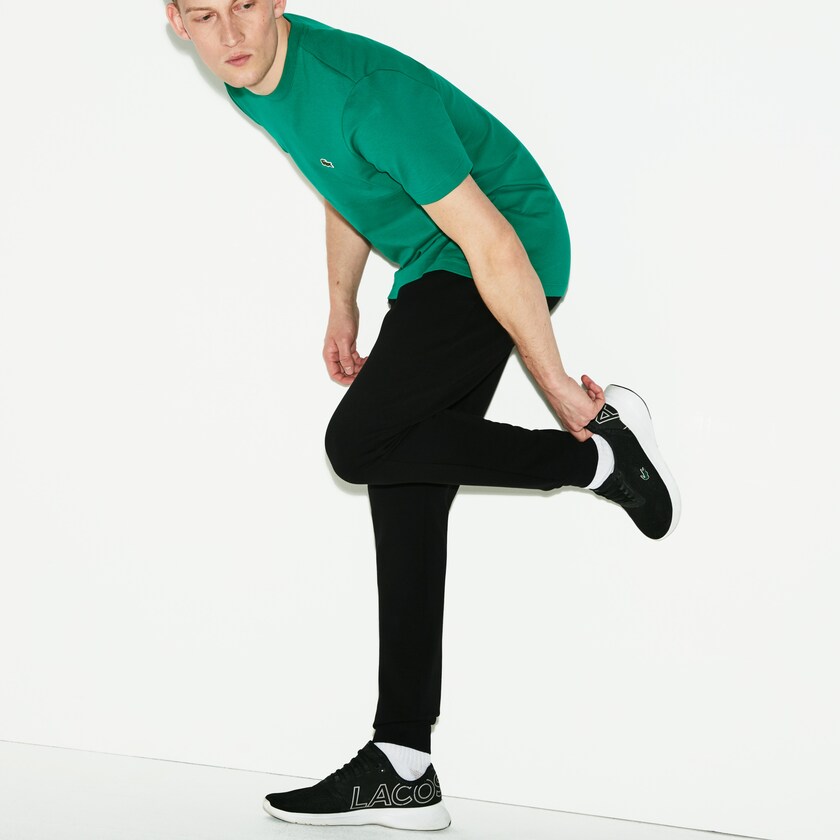 Men's Lacoste Black Sweatpants SPORT Fleece Tennis ZT5-95749E1