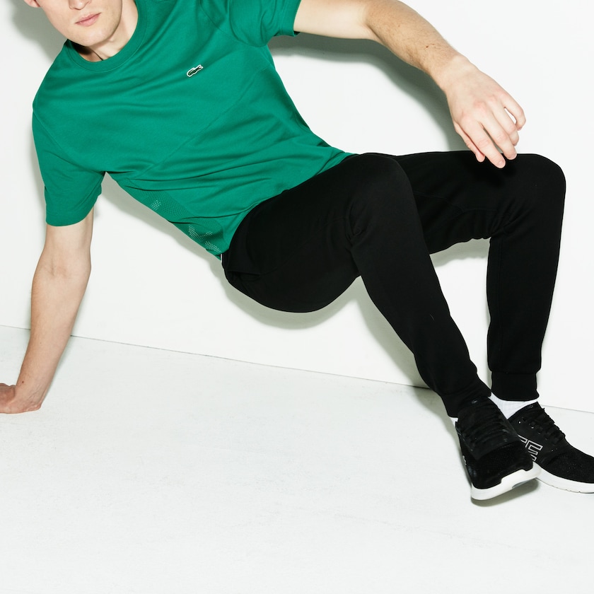 Men's Lacoste Black Sweatpants SPORT Fleece Tennis ZT5-95749E1