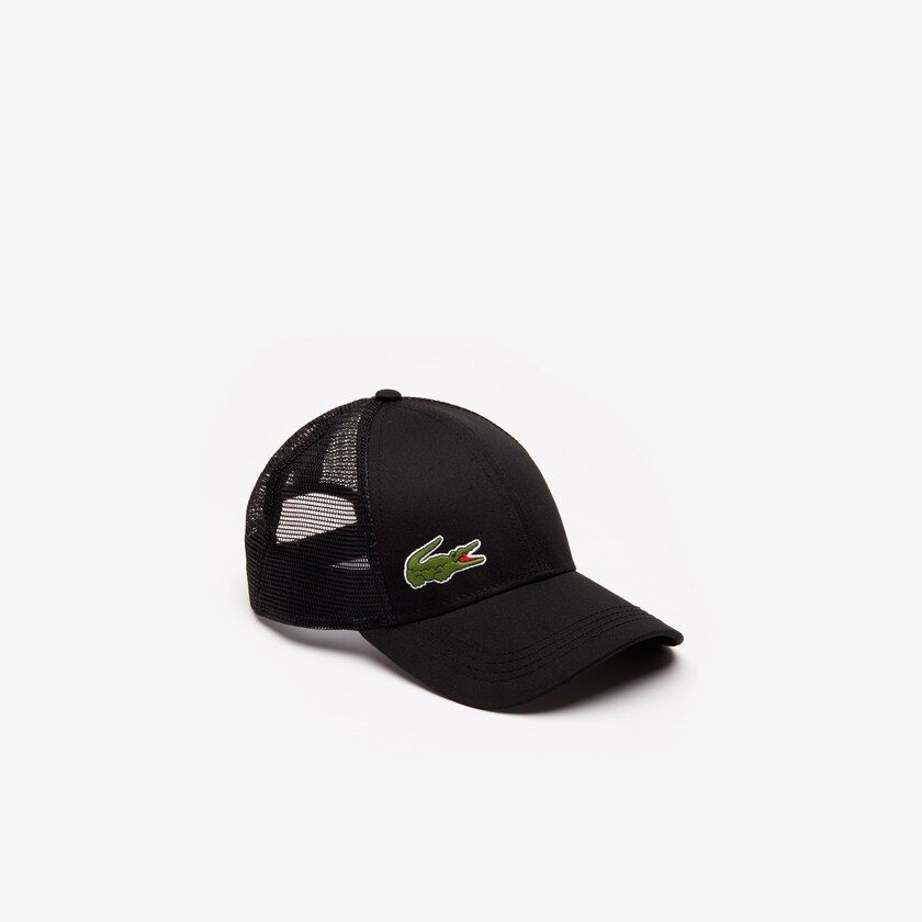Men's Lacoste Black Caps SPORT Mesh Panel Cotton AF4-19431N6