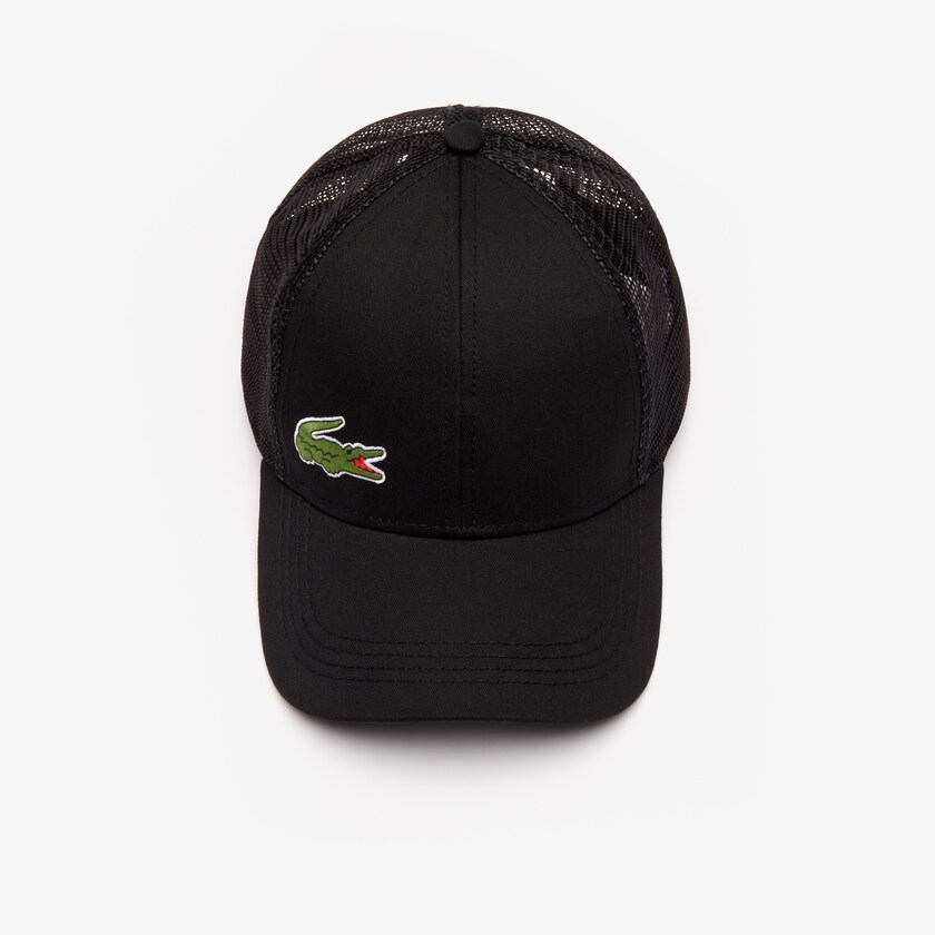 Men's Lacoste Black Caps SPORT Mesh Panel Cotton AF4-19431N6