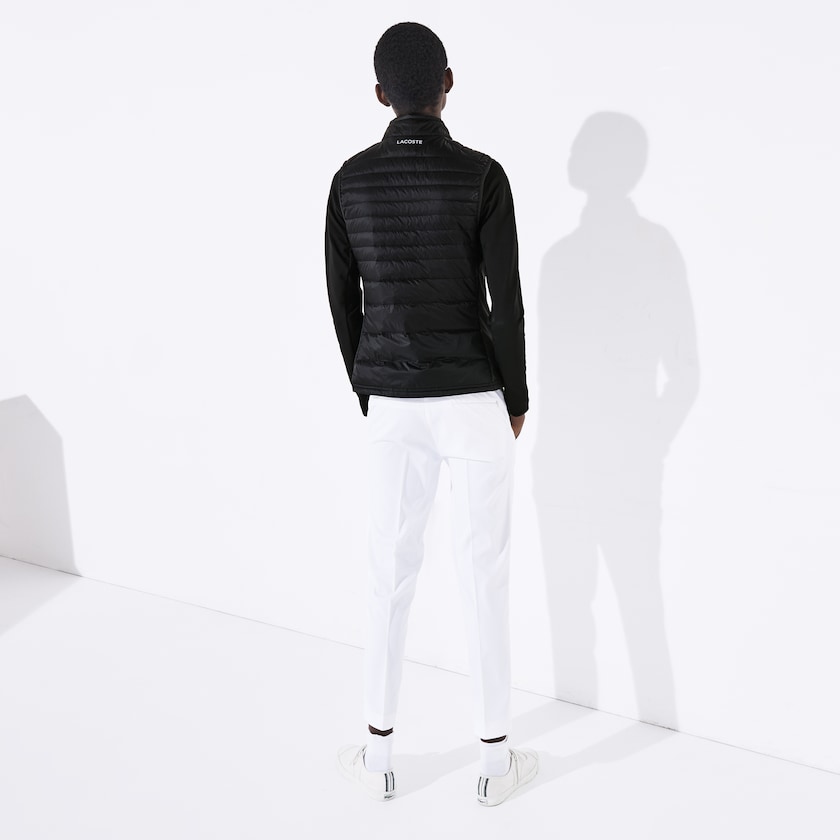 Women's Lacoste Black Golf Vest SPORT Water-Resistant Quilted Technical OJ1-84478U7