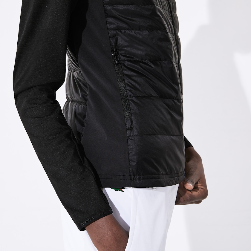 Women's Lacoste Black Golf Vest SPORT Water-Resistant Quilted Technical OJ1-84478U7