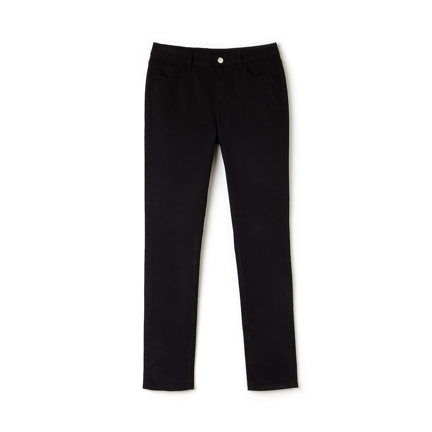 Women's Lacoste Black Jeans Slim Fit Stretch Cotton Denim FT1-79527M4