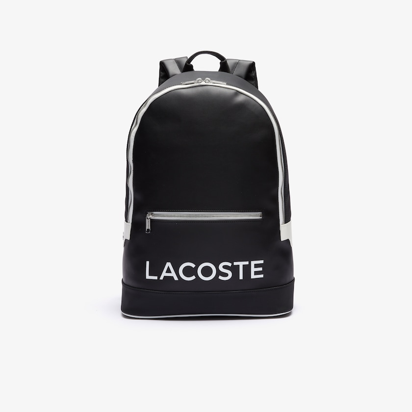 Men's Lacoste Black Backpacks Ultimum Coated Canvas LL7-01810W9