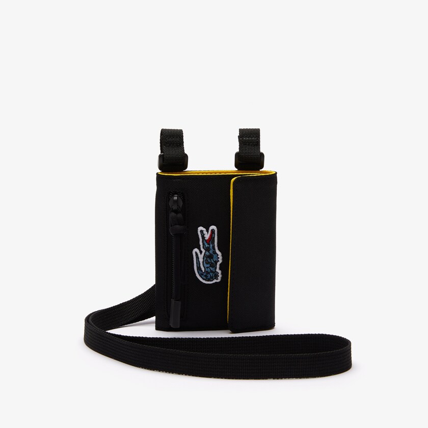 Men's Lacoste Black Wallets x National Geographic Mini Bag Necklace PD1-02890S7