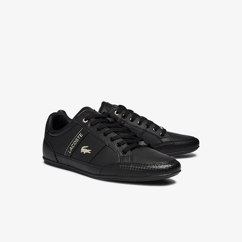 Men's Lacoste Black / Black Sneakers Chaymon Synthetic and Leather BJ0-16241O2