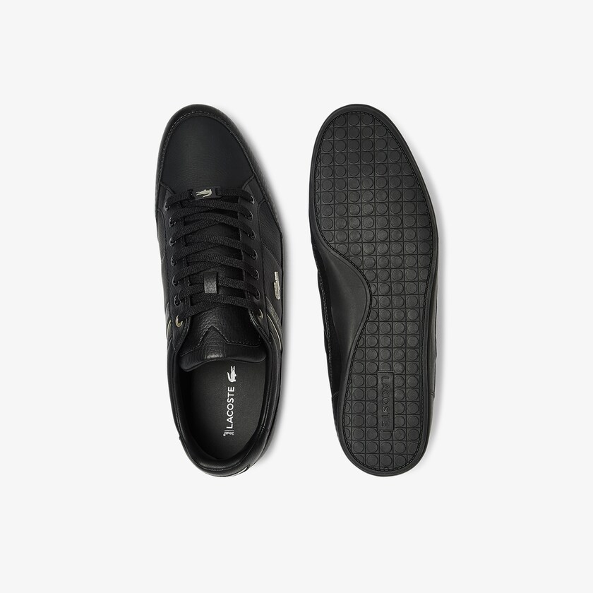 Men's Lacoste Black / Black Sneakers Chaymon Synthetic and Leather BJ0-16241O2