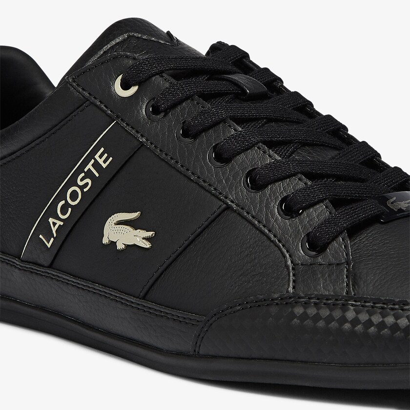 Men's Lacoste Black / Black Sneakers Chaymon Synthetic and Leather BJ0-16241O2