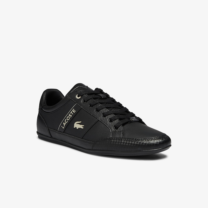 Men's Lacoste Black / Black Sneakers Chaymon Synthetic and Leather BJ0-16241O2