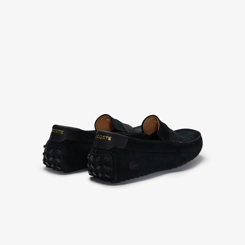 Men's Lacoste Black / Black Loafers Concours Nautic Suede BC5-20692Y8