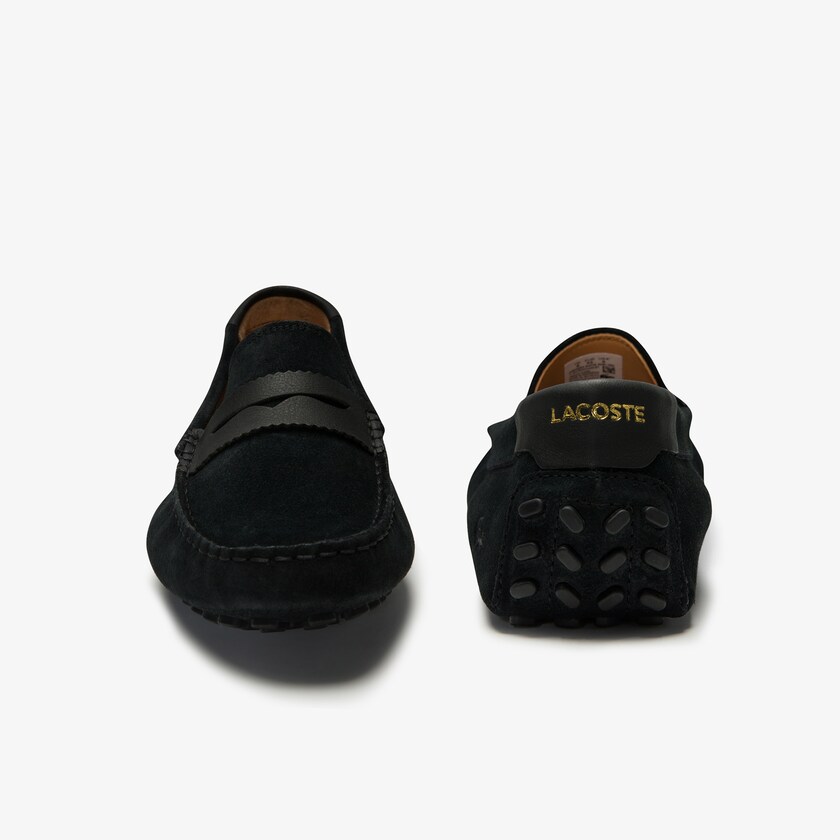 Men's Lacoste Black / Black Loafers Concours Nautic Suede BC5-20692Y8