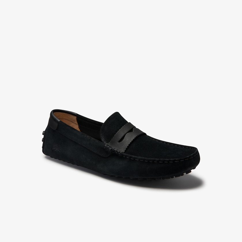Men's Lacoste Black / Black Loafers Concours Nautic Suede BC5-20692Y8