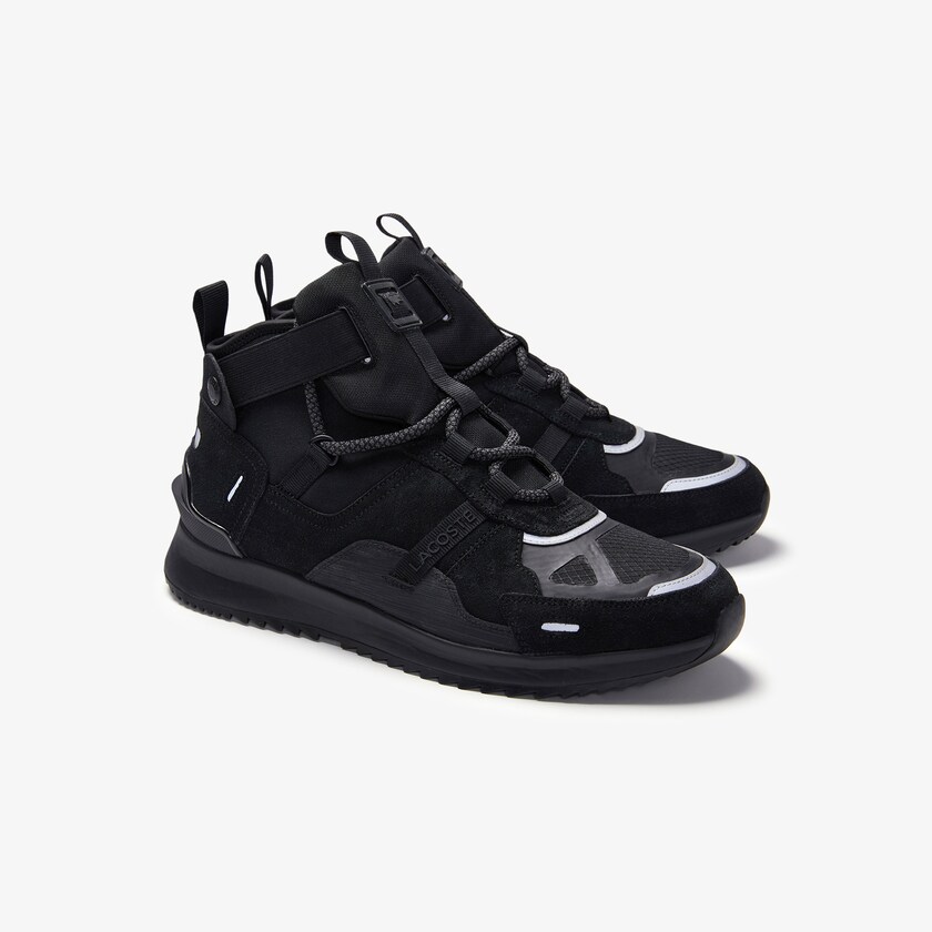 Men's Lacoste Black / Black Sneakers Run Breaker Suede JF7-19741K1
