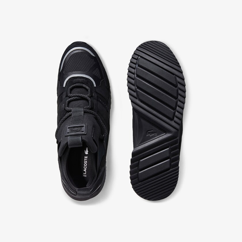 Men's Lacoste Black / Black Sneakers Run Breaker Suede JF7-19741K1