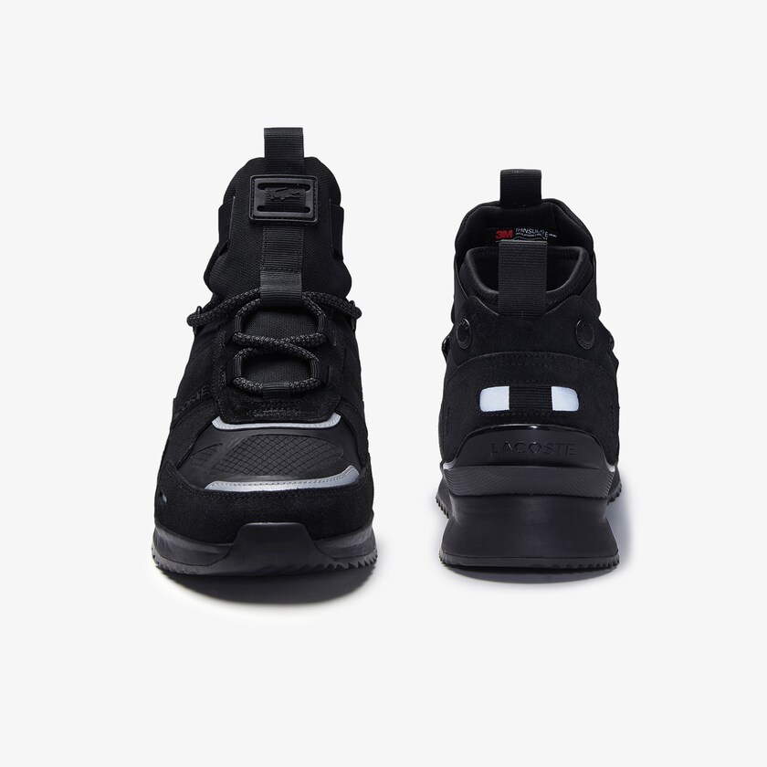 Men's Lacoste Black / Black Sneakers Run Breaker Suede JF7-19741K1