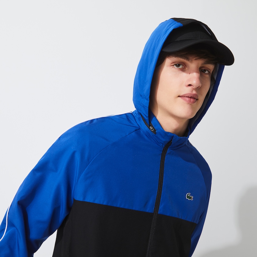 Men's Lacoste Black / Blue / White Tracksuits SPORT Two-Tone Tennis DZ5-66156L4