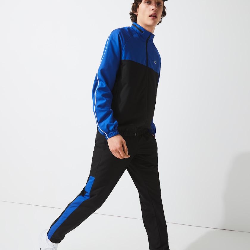 Men's Lacoste Black / Blue / White Tracksuits SPORT Two-Tone Tennis DZ5-66156L4