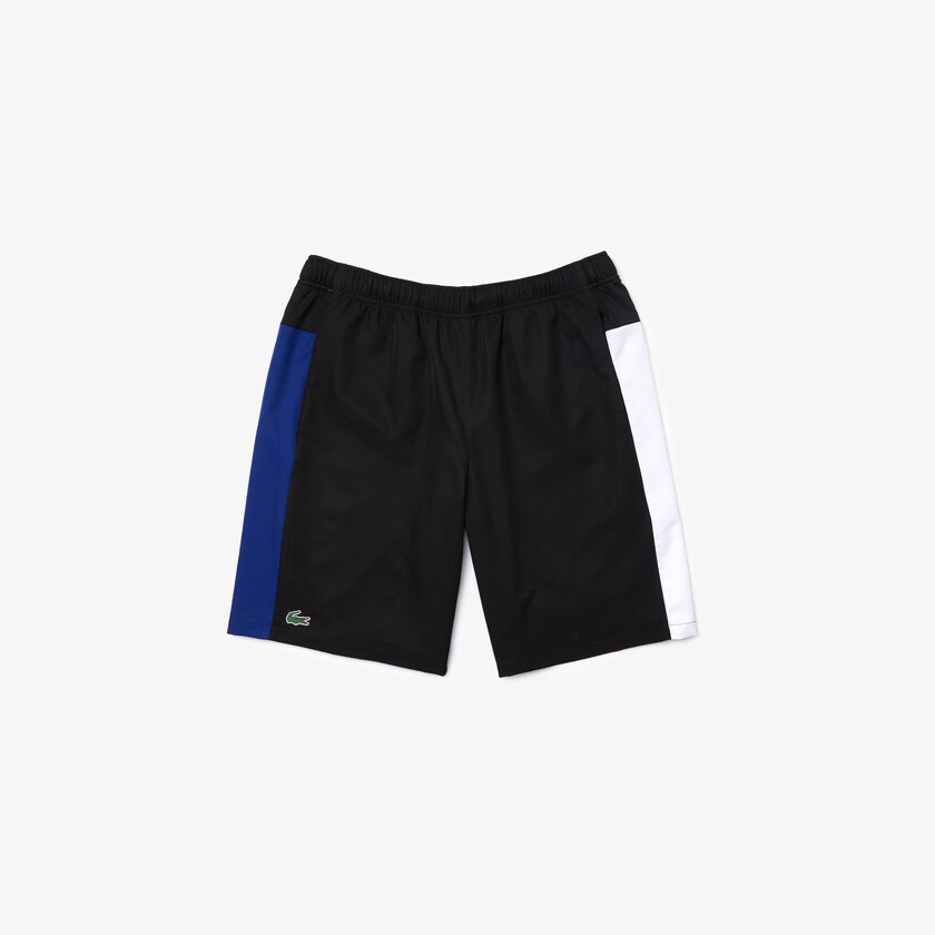 Men's Lacoste Black / Blue / White / Blue Shorts SPORT Two-Ply Colorblock Tennis BS2-91919K0