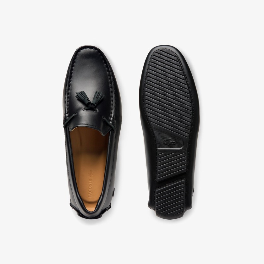 Men's Lacoste Black / Brown Loafers Dress Piloter Tassel YV8-30943Y8