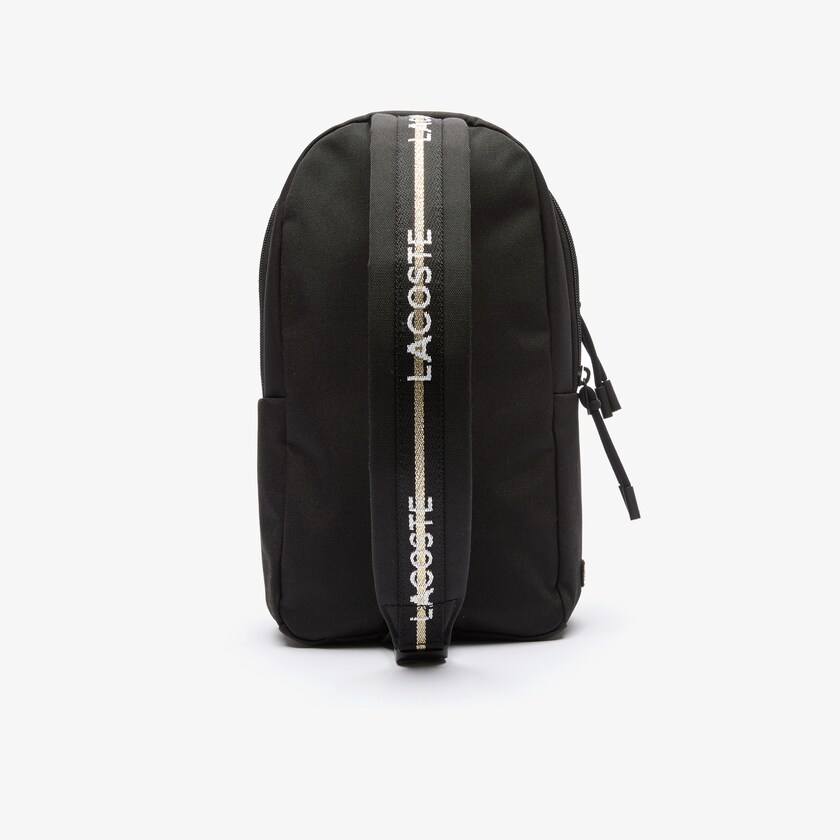 Men's Lacoste Black / Gold Backpacks Pocket JS4-98269D8