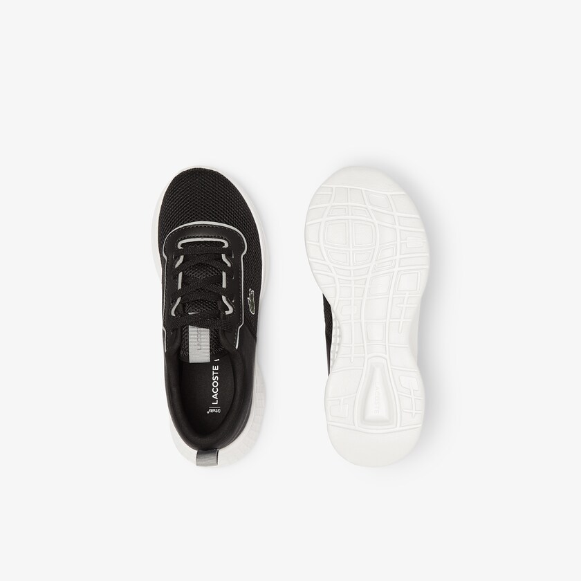 Kids' Lacoste Black / Grey Sneakers Court-Drive Textile Air Mesh KJ3-76867Q6