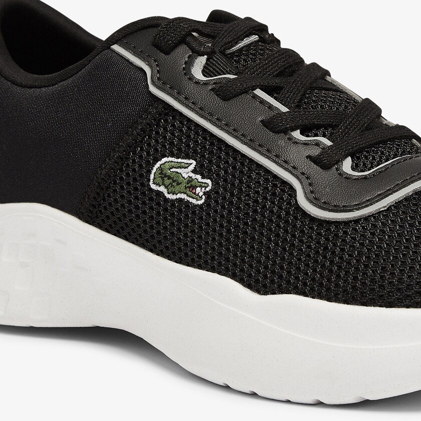 Kids' Lacoste Black / Grey Sneakers Court-Drive Textile Air Mesh KJ3-76867Q6
