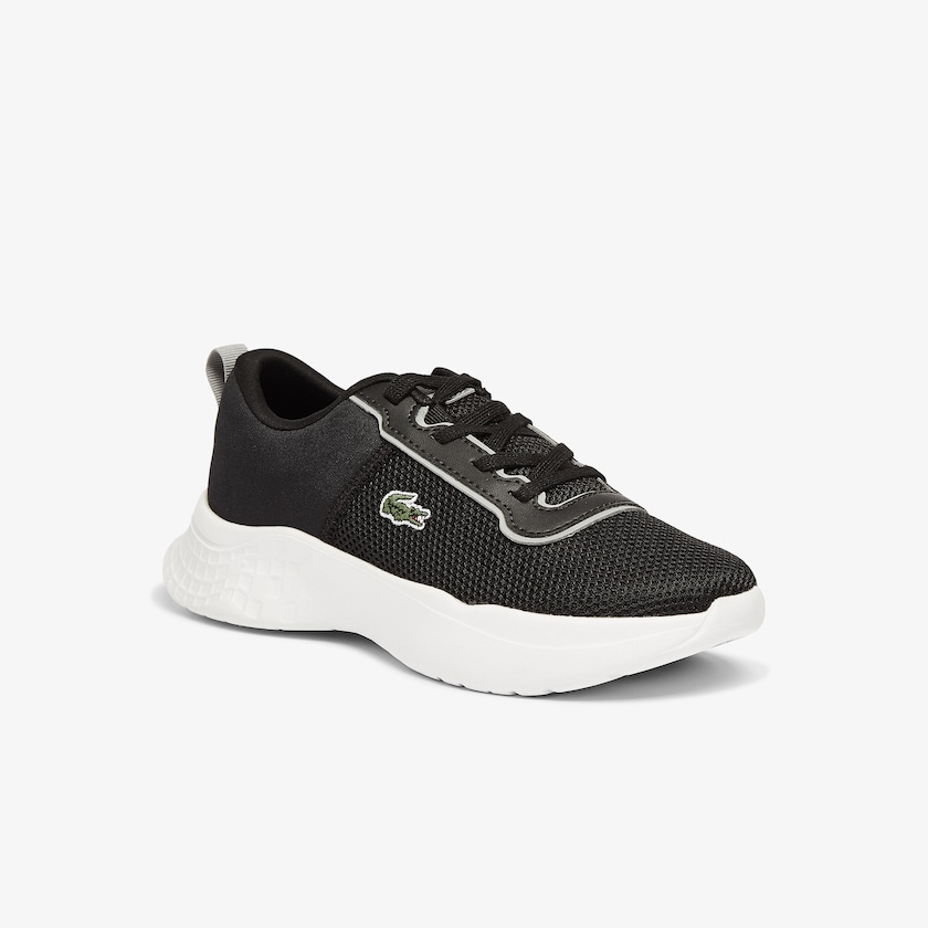 Kids' Lacoste Black / Grey Sneakers Court-Drive Textile Air Mesh KJ3-76867Q6
