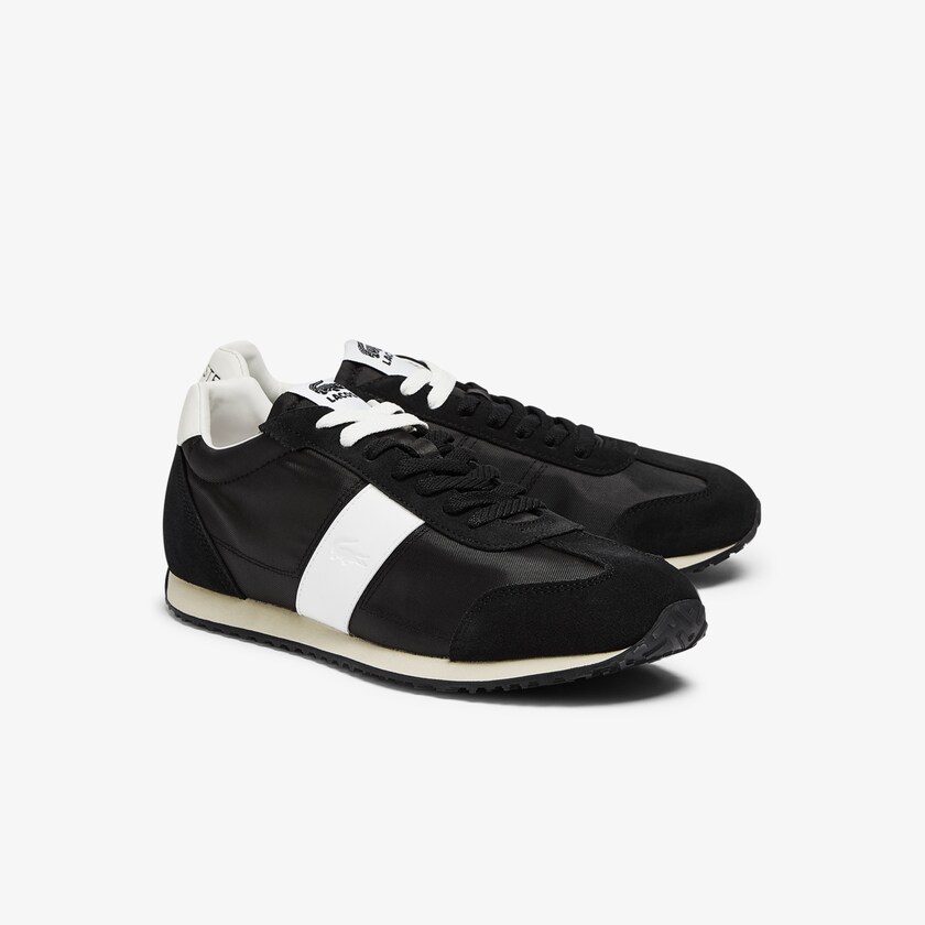 Men's Lacoste Black / Grey Sneakers Court Pace Textile and Suede MF6-55425J1