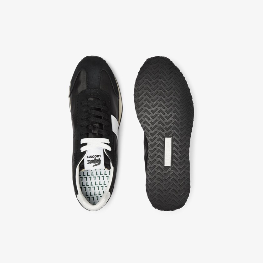 Men's Lacoste Black / Grey Sneakers Court Pace Textile and Suede MF6-55425J1