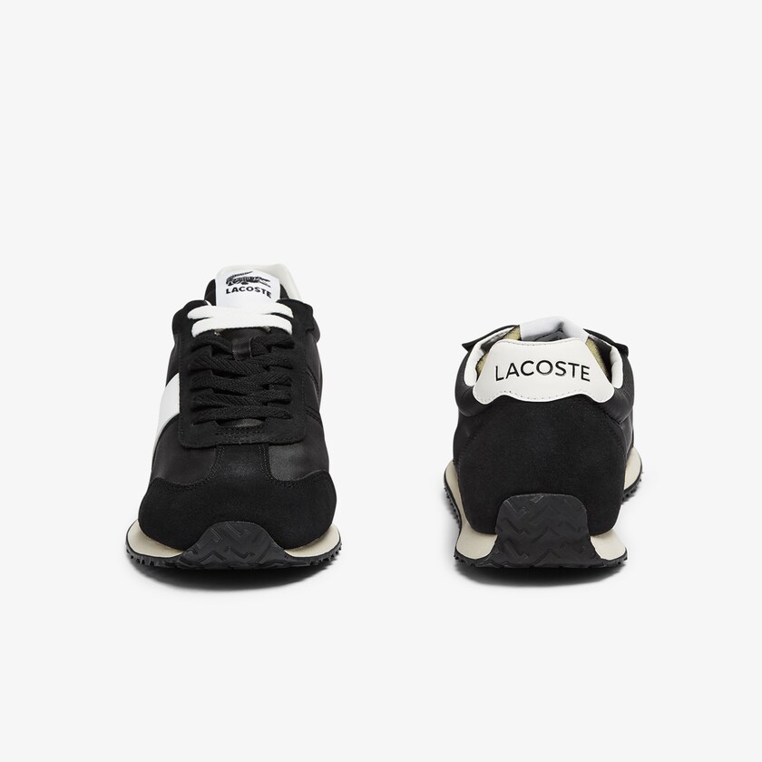 Men's Lacoste Black / Grey Sneakers Court Pace Textile and Suede MF6-55425J1
