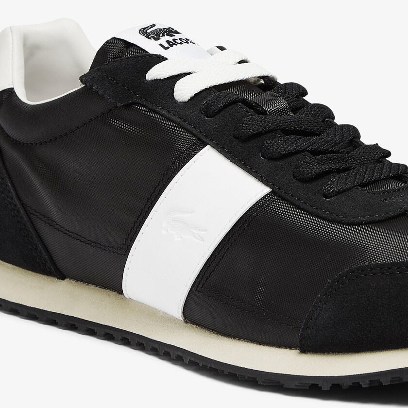 Men's Lacoste Black / Grey Sneakers Court Pace Textile and Suede MF6-55425J1
