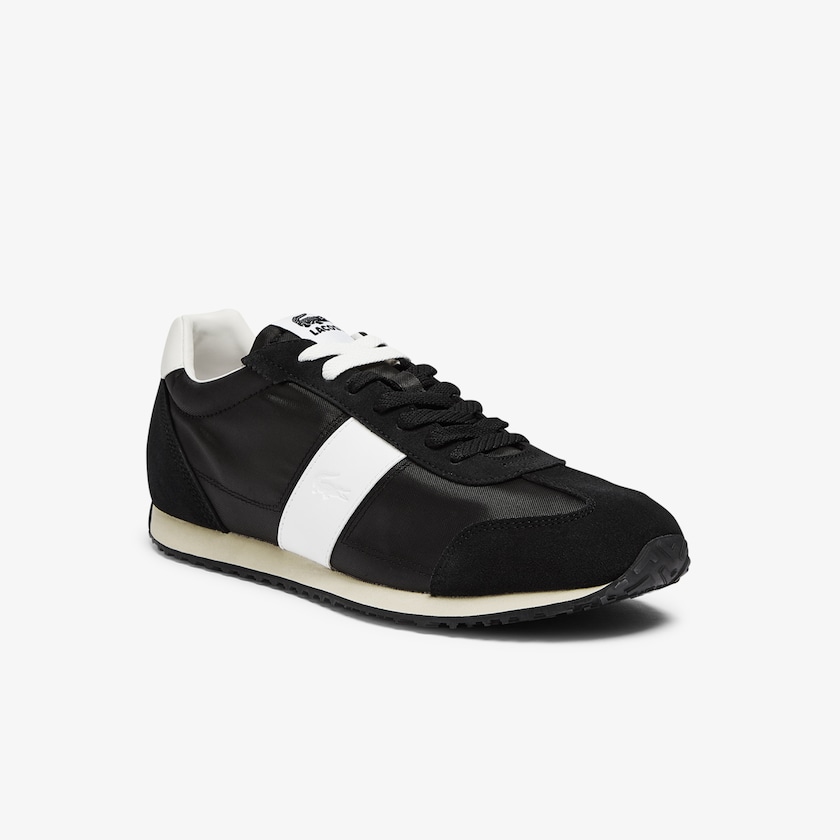 Men's Lacoste Black / Grey Sneakers Court Pace Textile and Suede MF6-55425J1
