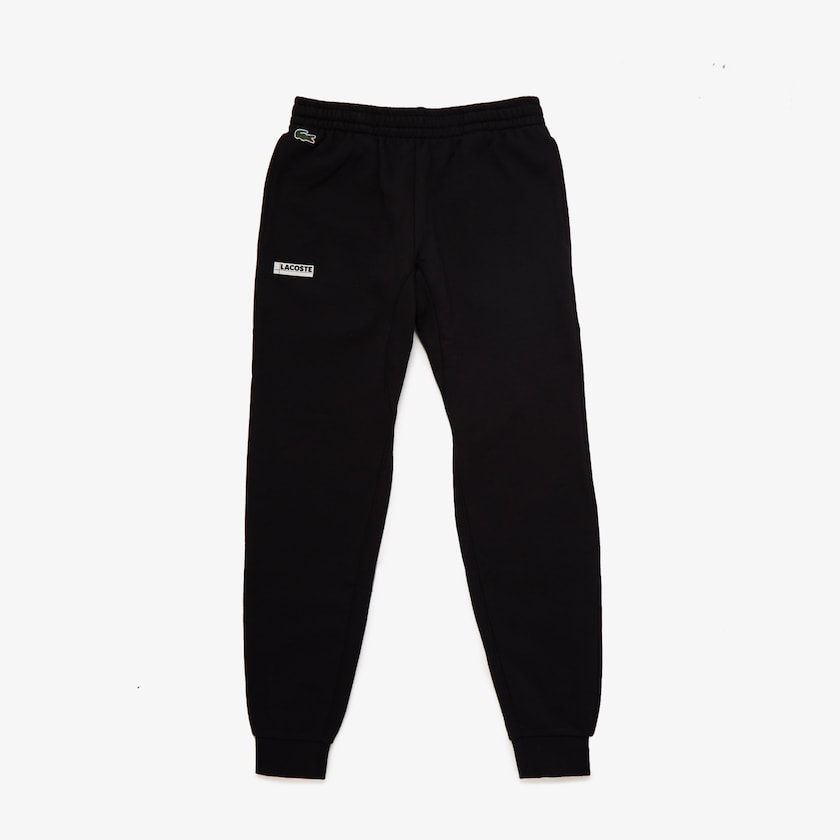 Men's Lacoste Black / Grey Pants SPORT Badge Fleece Jogging RG4-60416S7