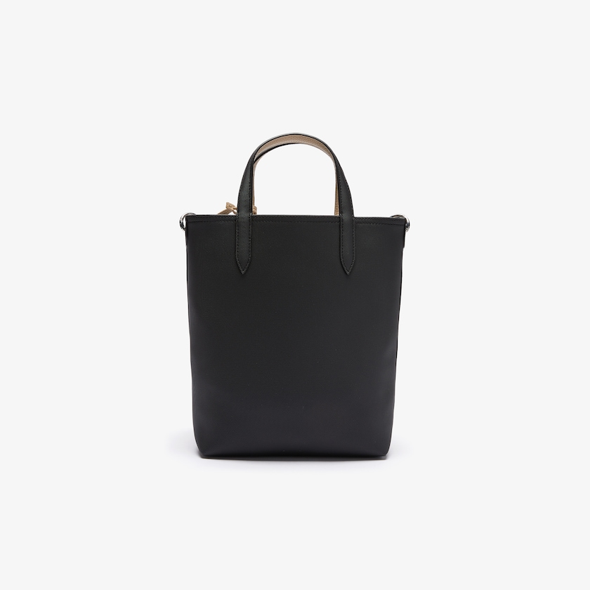Women's Lacoste Black / Khaki Tote Bags Anna Reversible Coated Canvas ZO9-01840L0