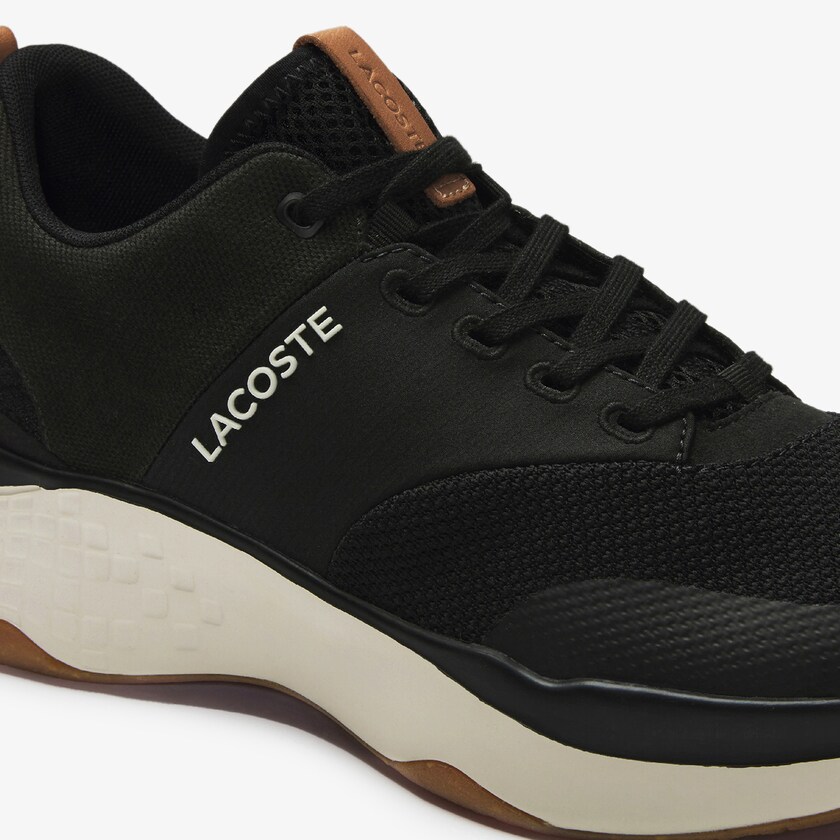 Men's Lacoste Black / Off White Sneakers Court-Drive Plus Colourblock Textile OP1-08420H0