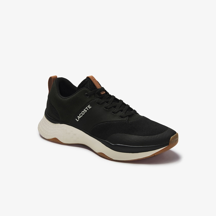 Men's Lacoste Black / Off White Sneakers Court-Drive Plus Colourblock Textile OP1-08420H0