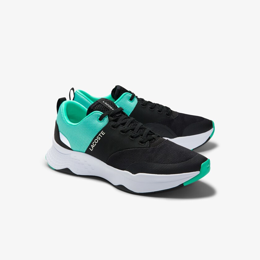 Men's Lacoste Black / Turquoise Sneakers Court-Drive Plus Textile SB3-01320J0