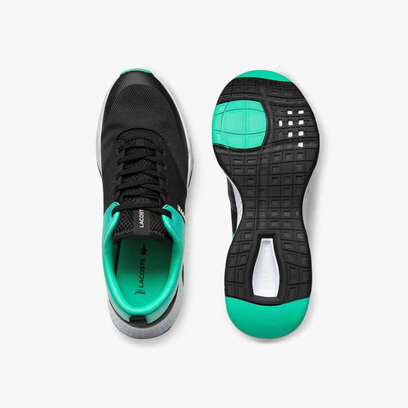 Men's Lacoste Black / Turquoise Sneakers Court-Drive Plus Textile SB3-01320J0