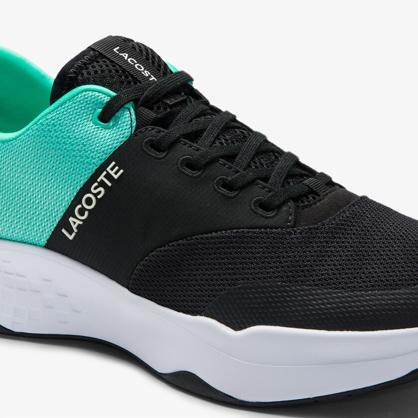 Men's Lacoste Black / Turquoise Sneakers Court-Drive Plus Textile SB3-01320J0
