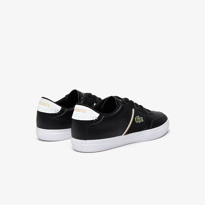 Men's Lacoste Black / White Sneakers Court-Master Tumbled Leather WG3-61006E1