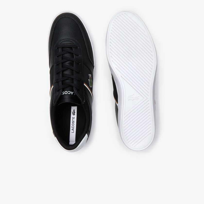 Men's Lacoste Black / White Sneakers Court-Master Tumbled Leather WG3-61006E1