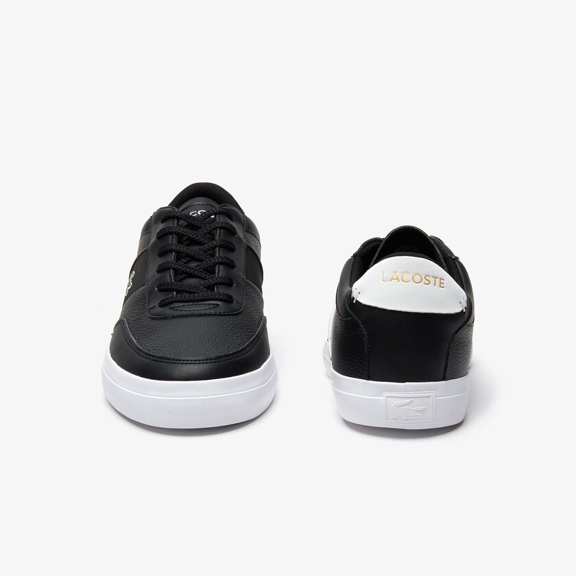 Men's Lacoste Black / White Sneakers Court-Master Tumbled Leather WG3-61006E1