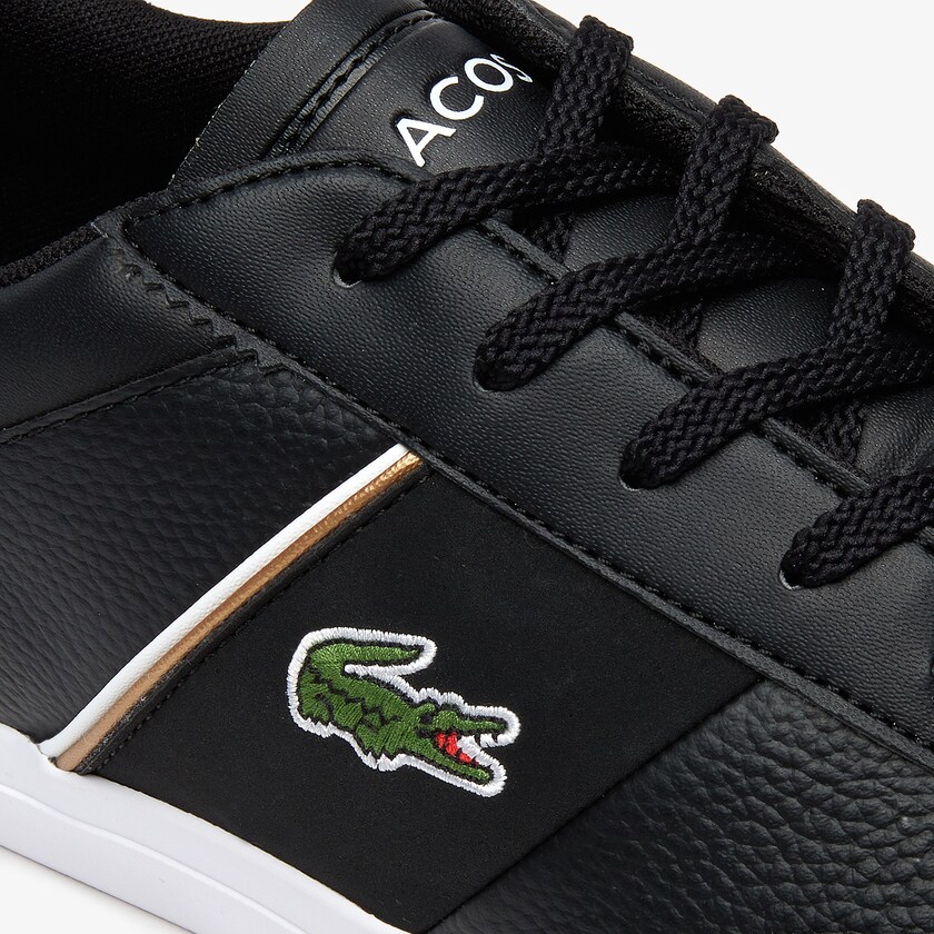 Men's Lacoste Black / White Sneakers Court-Master Tumbled Leather WG3-61006E1