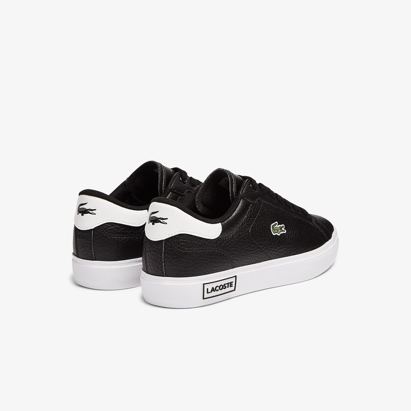 Women's Lacoste Black / White Sneakers Powercourt Leather and Synthetic EQ8-51165N9