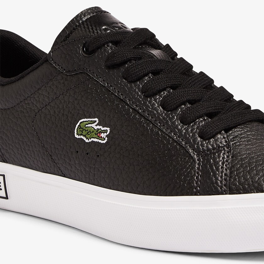 Women's Lacoste Black / White Sneakers Powercourt Leather and Synthetic EQ8-51165N9